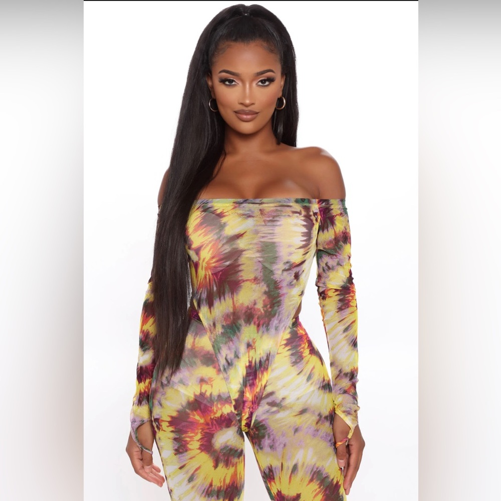 Fashion Nova Tye Dye Pant Set